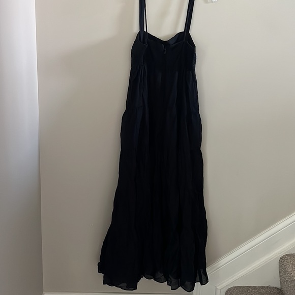 Abercrombie & Fitch Tiered Ruched Babydoll Emerson Maxi Dress | M petite - Picture 3 of 10